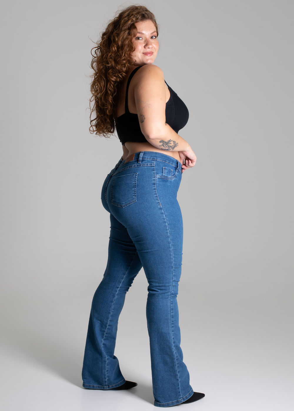 Calça jeans sawary cheap plus size